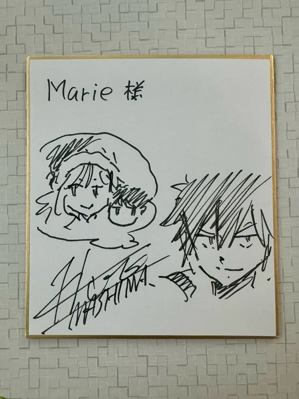 Educational authentic reference image (9bf4d8634be7ace2aae973c5e3162f97771b32d9). — educational authentic (REAL) shikishi reference associated with Hiro Mashima