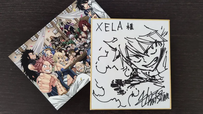 Educational authentic reference image (mashima(1)). — educational authentic (REAL) shikishi reference associated with Hiro Mashima