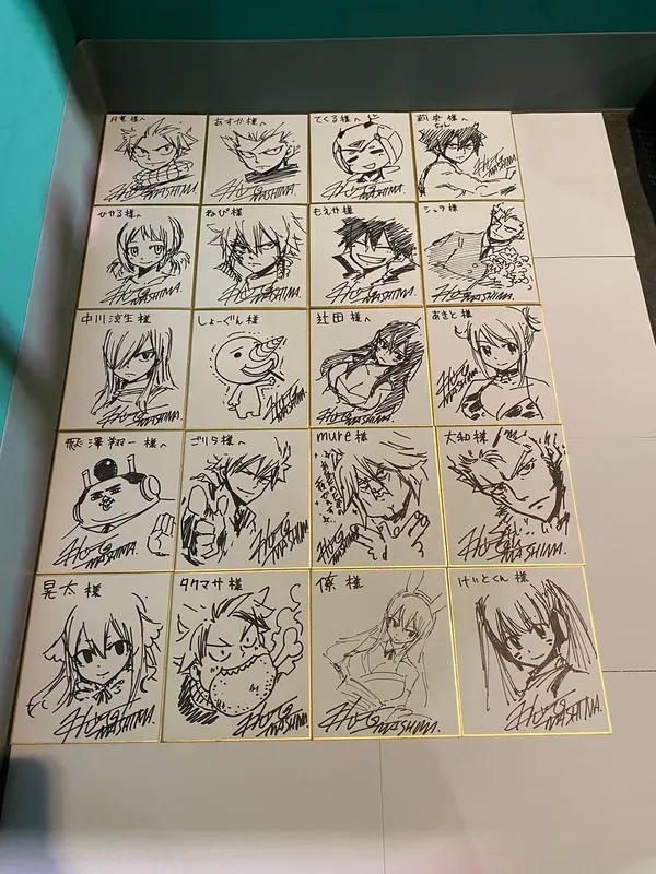 Educational authentic reference image (Ekh3-bpVkAAuXMn). — educational authentic (REAL) shikishi reference associated with Hiro Mashima