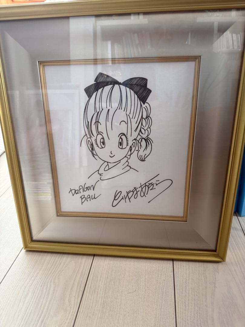 Educational counterfeit shikishi reference from MERCARI listing — associated with Akira Toriyama. Non-commercial authenticity study. — educational counterfeit (FAKE) shikishi reference associated with Akira Toriyama