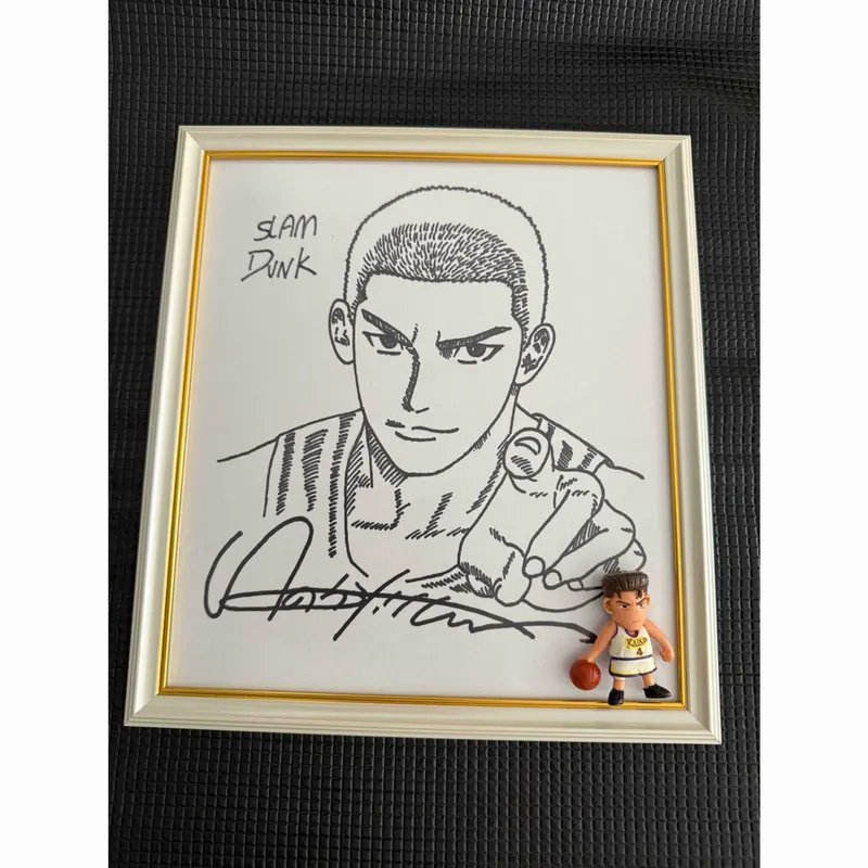 Educational counterfeit shikishi reference from RAKUMA listing — associated with Takehiko Inoue. Non-commercial authenticity study. — educational counterfeit (FAKE) shikishi reference associated with Takehiko Inoue
