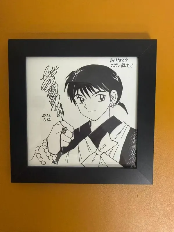 Educational counterfeit shikishi reference from MERCARI listing — associated with Rumiko Takahashi. Non-commercial authenticity study. — educational counterfeit (FAKE) shikishi reference associated with Rumiko Takahashi