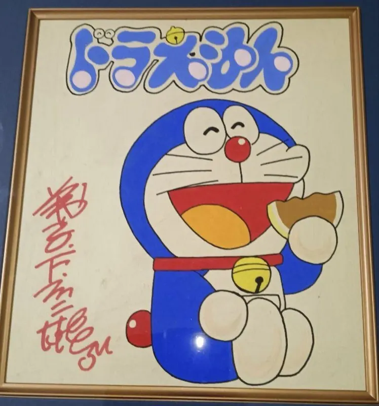 Educational counterfeit shikishi reference from YAHOO_AUCTIONS listing — associated with Fujiko Fujio. Non-commercial authenticity study. — educational counterfeit (FAKE) shikishi reference associated with Fujiko Fujio